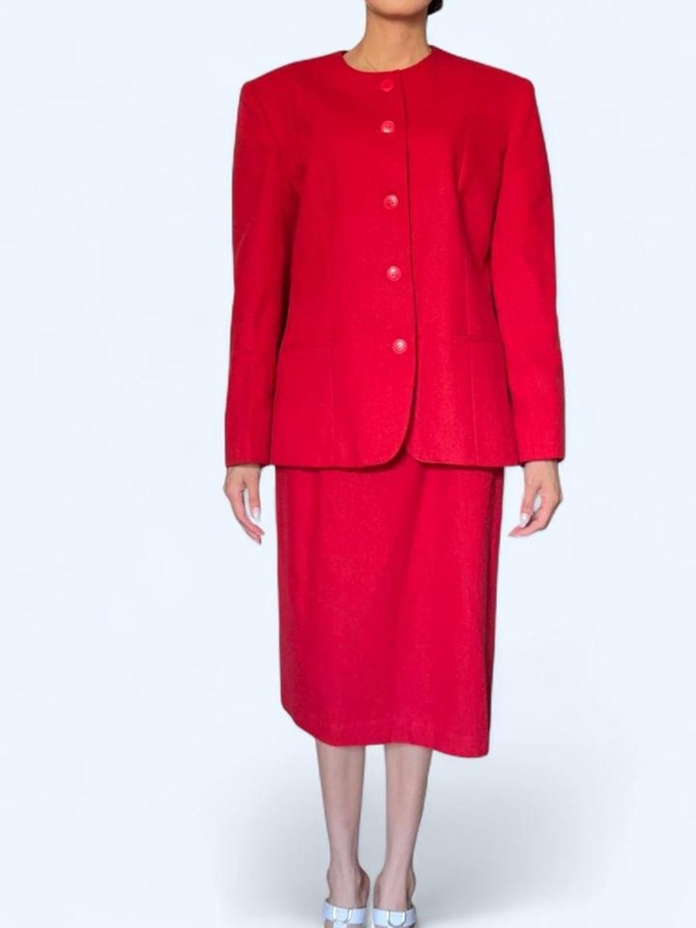 ❤️✨ Vintage Angie Monaco Red Skirt Suit Set ✨❤️